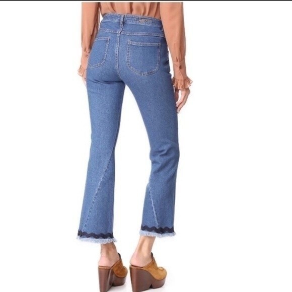 SEE BY CHLOE Flare Blue Denim Jeans in Shady Cobalt 27 - Picture 5 of 16